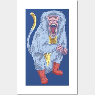 Boots Macaque Posters and Art